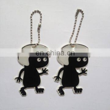 high quality EN71 safety pvc reflective keychain promotion gift
