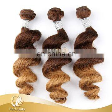 Wholesale 2 Tone 1B/27# Body Wave Virgin Brazilian Hair Loose Wave