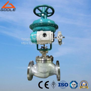 Diaphragm Type Pneumatic Globe Control Valve with Top Handwheel