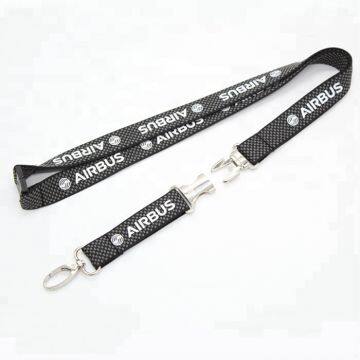 Custom Silicone Printing Boeing Lanyard With Laser Logo on Detachable Clip Silicone Printing Logo Work id Card Holder Lanyard photo-2