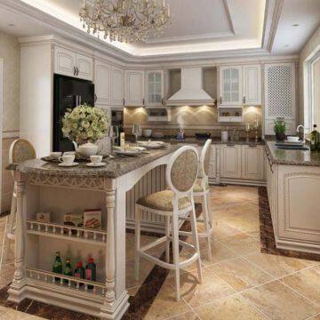 Solid Wood Kitchen Cabinet With Island photo-3