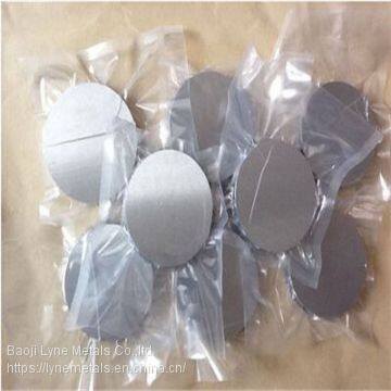 Supplier Titanium alloy GR5 round plate or disc for Coating using