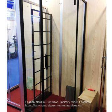 6mm Tempered Glass Shower Enclosure Diamond Shape Two Fixed Panels One Pivot Doo photo-2