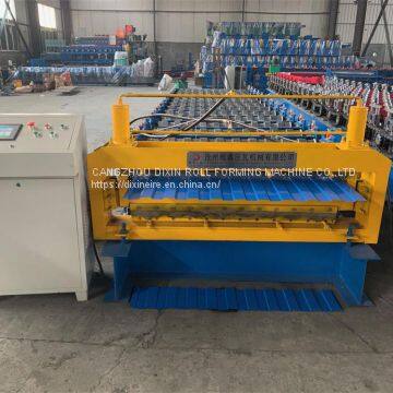 Floor Tile Double Layer Making Machine Steel Sheet Metal Roofing Rolls Forming Machine photo-2