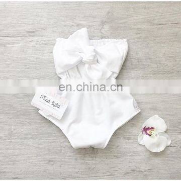 Hot style Strapless tie stripe pattern Soft Baby Girls Romper