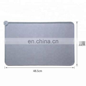 Waterproof Pet Food Mat Easy Washing Solid Color Silicone Pet Feeding Pad Pet Bowl Drinking Mat photo-4