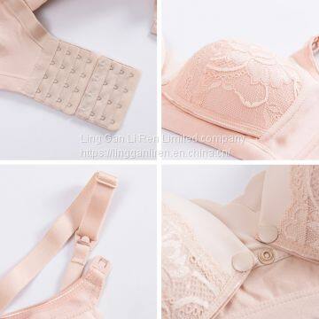 Breastfeeding Underwear, Pregnant Women's Bra, Gathered to Prevent Sagging, Big Breasts, Comfortable Bra During Pregnancy, Buckle Before Feeding and Postpartum photo-5