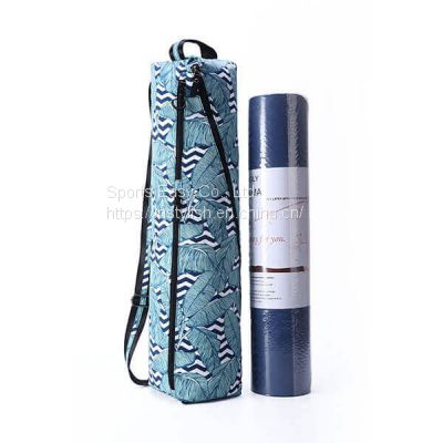 Printed Durable Polyester Yoga Mat Bag Shoulder Carrying Strap