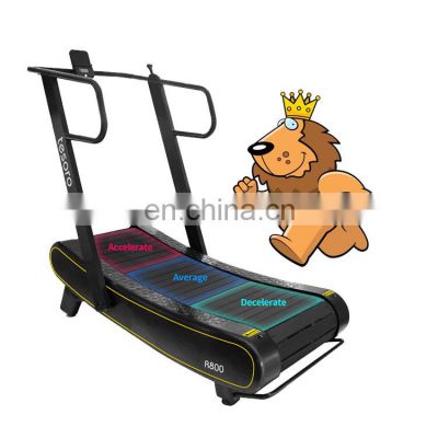 Eco-friendly gym  running machine buy a treadmill  non-motorized self-generated manual commercial curved  running machine