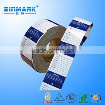 SINMARK water proof barcode label