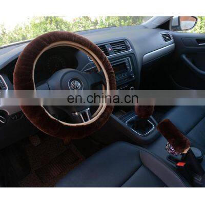 Superior furry steering wheel cover fur steering warm cover colorful long fur material