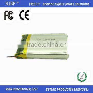 2014 hot sales CE/UL/FCC/RoHS rechargeable lithium polymer battery for bluetooth headset