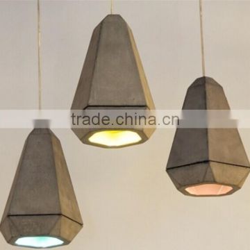 2016 vintage style light concrete pendant lamp with E27 lamp holder