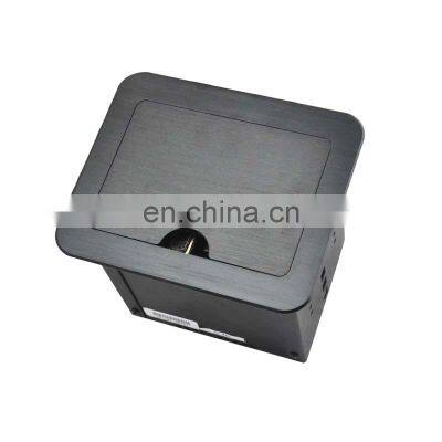 Office Hidden Aluminium in Desk Outlet Table Mount Socket photo-3