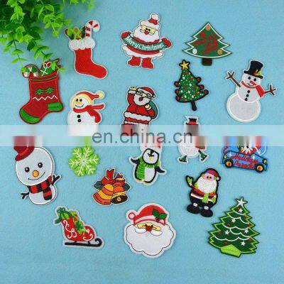 Factory Direct Fashion Christmas Iron On Patches Custom Embroidery photo-2