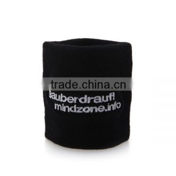 AZO free LOGO embroidery custom fabric wristband with zipper pocket