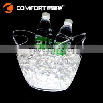 2016 customize rechargeable battery powered illuminated acrylic plastic led ice bucket