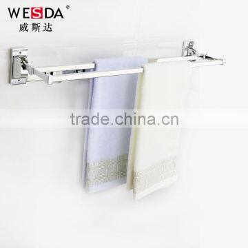 Wesda 90 Degree Rotation Hotel Bathroom Tmetal Towel Shelf Wall Hook 2028 photo-3