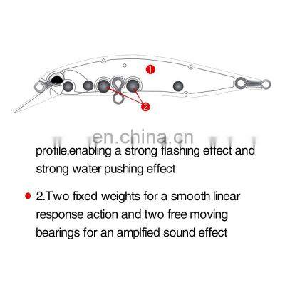 8.5cm 8g 8 Colors 3D Bionic Eyes Saltwater Fish Baits With Treble Hooks Suspending Minnow Bait Fishing photo-5