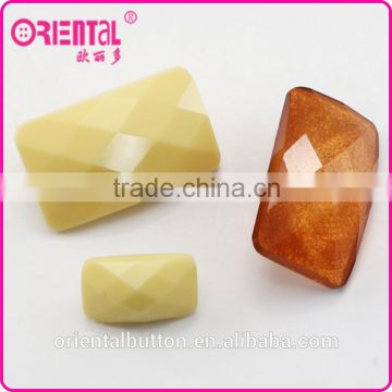 decorative glitter resin stone button with shank