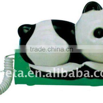 creative panda cartoon corded phones