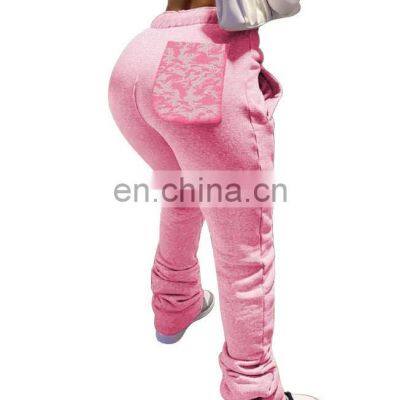 Оптовая осенне-зимняя женская одежда из шерстяного вязания, спортивные брюки с шнуровкой и карманами, свободного кроя photo-3