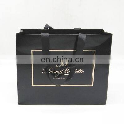 Customize Luxury Black Bolsa De Papel Para Los Zapatos Shoe Paper Bag