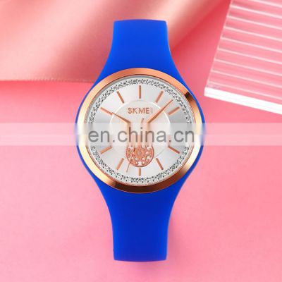 Skmei 1847 New Arrival Fashion Diamond Silicone Strap Elegant Ladies Quartz Watches