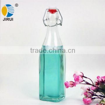 500ml,750ml oil glass bottles with wire hood swing top