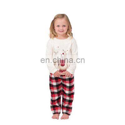 Wholesale Custom Print Adult Children Cotton Couple Women Pants Family Christmas Pajamas Sets photo-3