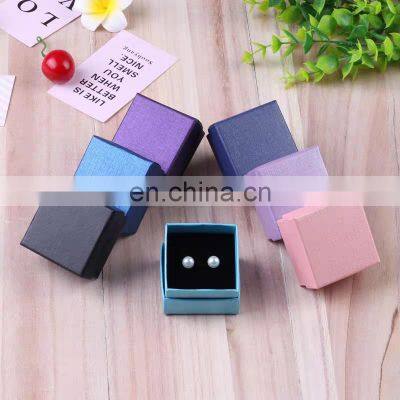 Hot selling MOQ 100pcs recycle kraft paper  earring packaging Box in stock ,jewelry packaging box