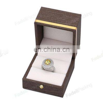 New Arrival Hot Selling Custom Leather Jewelry Box Custom Logo Ring Jewelry Box photo-2