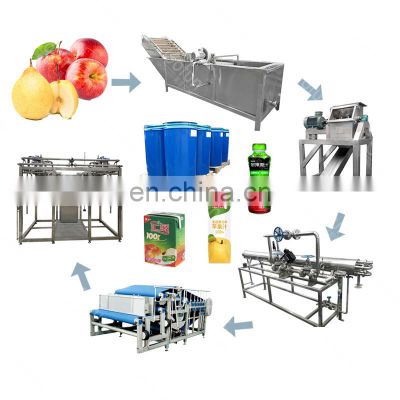 Fruit apple pear carrot juice pulp puree jam wine concentarte vinegar processing extractor making machine production plant line