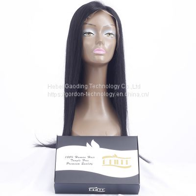 Natrual Color Long Straight Full Lace Human Hair Wig with Factory Price