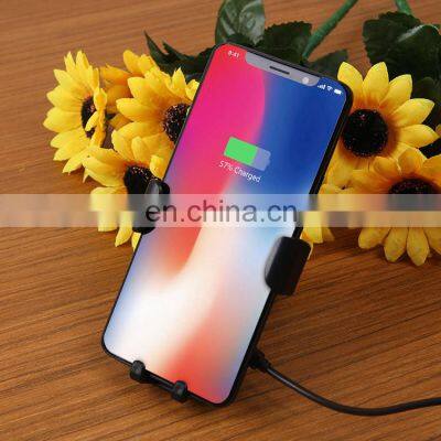 Universal 10W Smart Qi Fast Wireless Mobile Phone Car Charger Mount photo-3