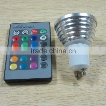 Remote Control LED RGB light GU10 3W