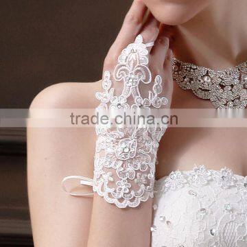 C23365B hot sale ladies fashion lace gloves women wedding gloves