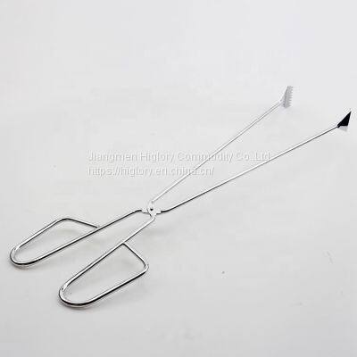 Wholesale Promotion Household Iron With Zinc Coat Food Steak Clamp Kitchen Domestic Party BBQ Tong photo-3