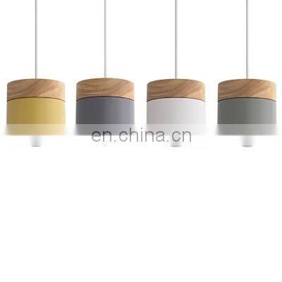 Modern Simplicity Wood Pendant Lights LED Hanging Lamp Colorful Kitchen Home Decoration Pendant Light