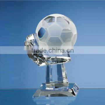 crystal football trophy