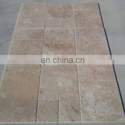 Premium Quality Hot Sale Walnut Travertine French Pattern Set - Chiseled Edge Made in Turkey Cem-FPT-03 photo-5