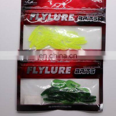 FLYLURE 40mm 0.6G/1.38G Screw Body t Tail Soft Worm Fishing Lure Bait Soft Soft Lure and Bug in Sweet Screw photo-2