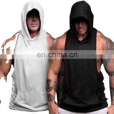 Custom gym tank top tank top with hood stringer tank top men singlet