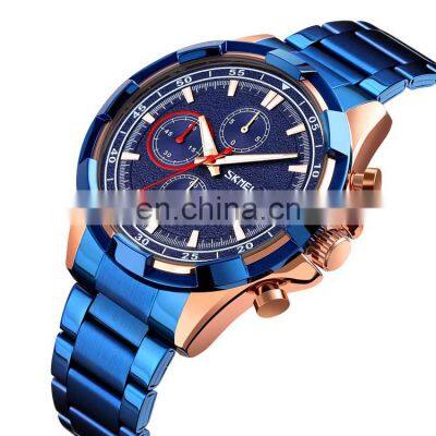 New arrival SKMEI clock 9192 japan movt quartz watch 18k gold watch wholesalers