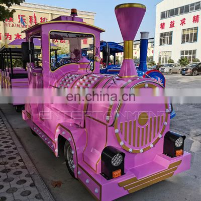 Amusement park adults electric tourist trackless train factory