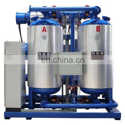 Compressed heated regenerative adsorption air dryer