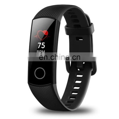 New Hua wei Honor Band 4 Smart Bracelet 0.95 Inch AMOLED Touch Large Color Screen 5ATM Heart Rate Monitor - Black