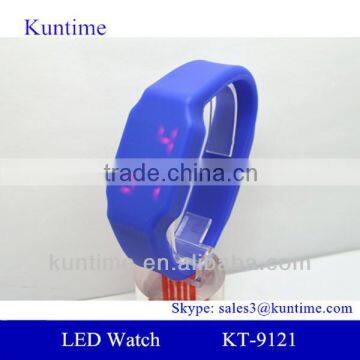 USB LED watch,support Memory card reader, can rechargeable, colorful silicone strap