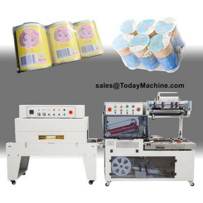 Automatic PE Film Hot Heat Tunnel Box L Bar Sealer Shrink Wrapping Machine