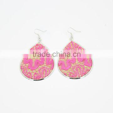 2015 New Handmade Lace Pattern Drop Earring High Quality Fashion Earring photo-3